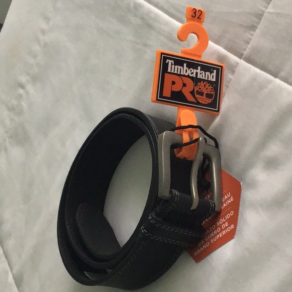 Timberland Pro black leather belt